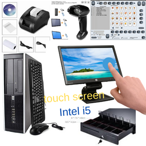 21.5 inches Touchscreen Monitor Intel i5 Core Low price Full POS all-in-one Point of Sale System Combo Kit Retail Store HP