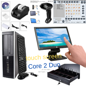 21.5 inches Touchscreen Monitor Intel Core 2 Duo Low price Full POS all-in-one Point of Sale System Combo Kit Retail Store HP