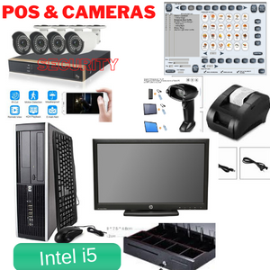 Best Deal Camera Security Dvr 4 x Cameras  & POS Point of Sale System Intel Core i5 Duo Combo Kit Retail Store